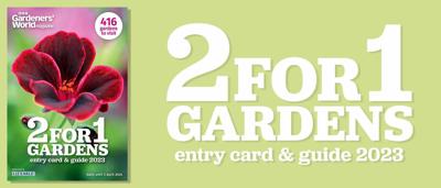 2 for 1 Gardens entry card and guide 2023